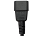 Preview: Câble adaptateur réseau C14 sur prise de terre, adaptateur UPS, H05VV-F 0,75mm², noir, longueur 1,00m