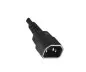 Preview: Cold device cable C13 to C14, 0.75mm², extension, VDE, black, length 0.75m