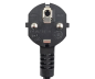 Preview: Netzkabel Europa CEE 7/7 90° auf C19, 1,5mm², mit Verriegelung, VDE, schwarz, Länge 2,00m