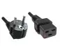 Preview: Power cord Europe CEE 7/7 90° to C19, 1,5mm², with lock, VDE, black, length 2,00m Preview: Power cord Europe CEE 7/7 90° to C19, 1,5mm², with lock, VDE, black, length 2,00m