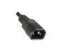 Preview: Power cable C14 to C13, 1mm², with lock, extension, VDE, black, length 2.00m