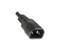 Preview: Power cable C14 to C13, 1mm², with lock, extension, VDE, black, length 2.00m