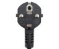 Preview: Netzkabel Europa CEE 7/7 90° auf C13, 1mm², mit Verriegelung, schwarz, Länge 2,00m