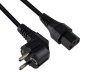 Preview: Netzkabel Europa CEE 7/7 90° auf C13, 1mm², mit Verriegelung, schwarz, Länge 2,00m