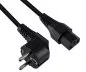 Preview: Netzkabel Europa CEE 7/7 90° auf C13, 1mm², mit Verriegelung, schwarz, Länge 2,00m