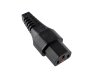 Preview: Netzkabel Europa CEE 7/7 90° auf C13, 1mm², mit Verriegelung, schwarz, Länge 2,00m