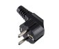 Preview: Netzkabel Europa CEE 7/7 90° auf C13, 1mm², mit Verriegelung, schwarz, Länge 2,00m