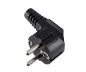 Preview: Захранващ кабел Europe CEE 7/7 90° към C13, 1mm², със заключване, черен, дължина 2.00m