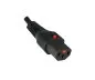 Preview: Mains cable England UK type G 5A to C13, with lock, 1.00mm², approval: BSI or ASTA, black, length 2.00m