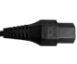 Preview: Netzkabel Amerika USA NEMA 5-15P, Typ B auf C13, mit Verriegelung