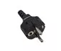 Preview: Netzkabel Europa CEE 7/7 gerade auf C13, 1mm², VDE, schwarz, Länge 5,00m
