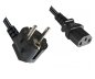 Preview: Mains cable with an extra-large cross-section of 1.5mm², CEE 7/7 90° to C13, VDE-certified, black, 1.80m