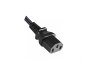 Preview: Mains cable with an extra-large cross-section of 1.5mm², CEE 7/7 90° to C13, VDE-certified, black, 1.80m