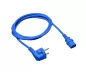 Preview: Cavo di rete Europa CEE 7/7 90° a C13, 0,75 mm², VDE, blu, lunghezza 1,00 m