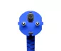 Preview: Cavo di rete Europa CEE 7/7 90° a C13, 0,75 mm², VDE, blu, lunghezza 1,00 m