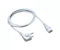 Preview: Power cord Europe CEE 7/7 90° to C13, 0,75mm², VDE, white, length 1,00m