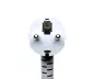 Preview: Power cord Europe CEE 7/7 90° to C13, 0,75mm², VDE, white, length 1,00m