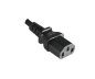 Preview: Power cord England type UK G 10A to C13, 1mm², Approved: ASTA/SASO/HK u. Singapore SM, black, length 3,00m