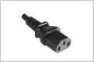 Preview: Netzkabel Europa CEE 7/7 90° auf C13, 0,75mm², VDE, schwarz, Länge 1,00m