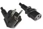 Preview: Power cord Europe CEE 7/7 90° to C13