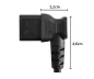 Preview: Omrežni kabel CEE 7/7 90° na C13 90° desno, 1mm², VDE, črn, dolžina 3,00 m