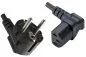 Preview: Power Cord CEE 7/7 90° to C13 90°, 1mm², VDE, black, length 5,00m