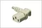 Mobile Preview: Power Cable Schuko Straight to C13 Angled, 2.00m - Grey