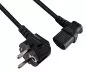 Preview: Síťový kabel CEE 7/7 90° na C13 90° vlevo, 1mm², VDE, černý, délka 3,00m