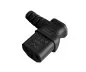 Preview: Netzkabel CEE 7/7 90° auf C13 90° links, 1mm², VDE, schwarz, Länge 3,00m