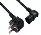 Preview: Síťový kabel CEE 7/7 90° na C13 90° u/o, 1mm², VDE, černý, délka 3,00m