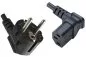 Preview: Power Cord CEE 7/7 90° to C13 90°, 0,75mm², VDE, black, length 1,80m