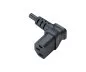 Preview: Cold appliance cable C13 90° top to C14, 0,75mm², VDE, black, length 0,30m