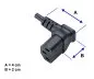 Preview: Power Cord CEE 7/7 90° to C13 90°, 1mm², VDE, black, length 3,00m