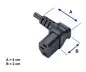 Preview: Netzkabel CEE 7/7 90° auf C13 90° u/o, 1mm², VDE, schwarz, Länge 3,00m Preview: Netzkabel CEE 7/7 90° auf C13 90° u/o, 1mm², VDE, schwarz, Länge 3,00m