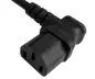 Preview: Maitinimo kabelis Australija, I tipo, C13 90°, 0,75 mm², SAA, juodas, 1,80 m ilgio