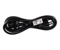Preview: Power cable Brazil type N to C13, 0.75mm², INMETRO, black, length 1.80m
