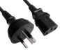 Preview: Napájací kábel Čína typ I na C13, 0,75 mm², homologácia: CCC, čierny, dĺžka 1,80 m