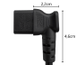 Preview: Cabo de rede Dinamarca tipo K 90° para C13 90°, 0,75 mm², aprovações: VDE/DEMKO, preto, comprimento 1,80m