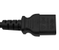 Preview: Καλώδιο δικτύου Δανίας τύπου K 90° προς C13, 1mm², έγκριση: DEMKO, μαύρο, μήκος 5.00m