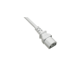 Preview: Netzkabel Europa CEE 7/7 90° auf C13, 0,75mm², VDE, grau, Länge 1,80m