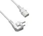 Preview: Power cord Europe CEE 7/7 to C13, 0.75mm², 1.8m CEE 7/7 90°/IEC 60320-C13, VDE, gray