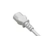 Preview: Power cord Europe CEE 7/7 to C13, 0.75mm², 1.8m CEE 7/7 90°/IEC 60320-C13, VDE, gray