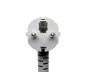 Preview: Power cord Europe CEE 7/7 to C13, 0.75mm², 1.8m CEE 7/7 90°/IEC 60320-C13, VDE, gray