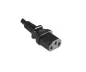Preview: Mains cable India type D to C13, 0.75mm², approval: BIS, black, length 5.00m