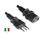 Preview: Mains cable Italy type L to C13, 1mm², approval: IMQ, black, length 3.00m