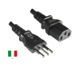 Preview: Mains cable Italy type L to C13, 1mm², approval: IMQ, black, length 5.00m