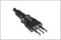 Preview: Power cable Italy type L to C13, 0,75mm², approval: IMQ, black, length 1.80m