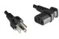 Preview: Câble secteur Japon type B sur C13 90°, 0,75mm², homologations : JET/PSE, VCTF, noir, longueur 1,80m
