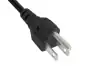Preview: Netkabel Japan type B naar C13 90°, 0,75mm², goedkeuringen: JET/PSE, VCTF, zwart, lengte 1,80m
