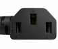 Preview: Καλώδιο δικτύου Ιαπωνίας τύπου B σε C13 90°, 0,75mm², εγκρίσεις: μαύρου χρώματος, μήκους 1,80m